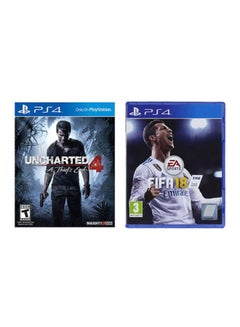 اشتري لعبة "Uncharted 4: A Thief's End" ولعبة "FIFA 18" (إصدار عالمي) - بلاي ستيشن 4 (PS4) في الامارات