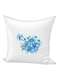 اشتري وسادة زينة مطبوع عليها رسمة زهور cotton أبيض/أزرق/أخضر 65x65سم في الامارات