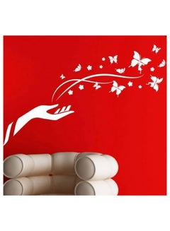 Buy Self-Adhesive Decorative Wall Sticker White 100 x 50cm in Egypt