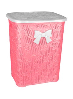 Buy Arabesque Laundry Basket With Cover Multicolour 45x38x56centimeter in Saudi Arabia