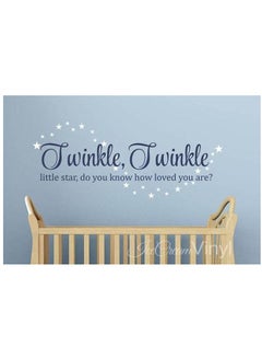 Buy Twinkle Twinkle Little Star Quote Wall Sticker Blue/White 60x90cm in Egypt