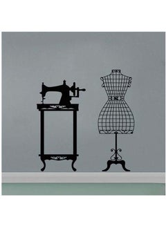 Buy Tailor Dress Designed Decorative Wall Sticker Black 70x70cm in Egypt