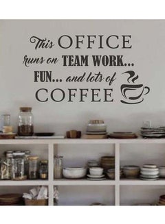 Buy Office Quote Themed Wall Sticker Black 50x90centimeter in Egypt