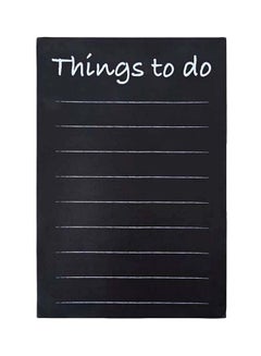 Buy Things To Do Chalk Board Themed Wall Sticker Black/White 45x31centimeter in Egypt