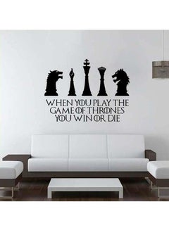 Buy Game Of Thrones Themed Decorative Wall Sticker Black 60x90cm in Egypt