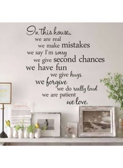 Buy In This House Wall Sticker Black 50x70centimeter in Egypt