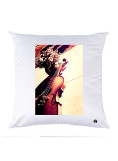 Buy Printed Pillow polyester White 30x30cm in Egypt