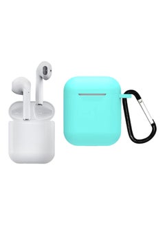 Buy i12 Bluetooth In-Ear Earphones With Charging Case And Case Cover White in Saudi Arabia