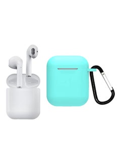 اشتري i12 Bluetooth In-Ear Earphones With Charging Case And Case Cover White في السعودية