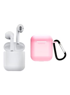 Buy I12 Bluetooth In-Ear Earphones With Charging Case And Cover White in Saudi Arabia