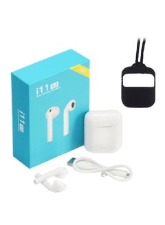 اشتري i11 Bluetooth In-Ear Earbuds With Charging Case And Cover White/Black في السعودية