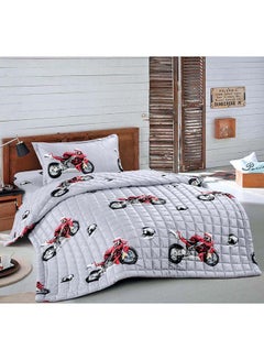 Buy 3-Piece Summer ComforterSet Fabric Multicolour in Saudi Arabia