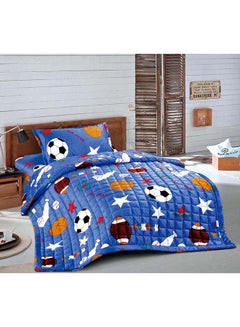 Buy 3-Piece Summer ComforterSet Fabric Multicolour in Saudi Arabia