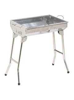 اشتري Outdoor And Indoor Foldable Barbecue Grill With Legs Silver في الامارات