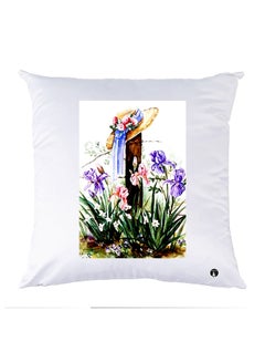 Buy Printed Pillow polyester White 30x30cm in Egypt