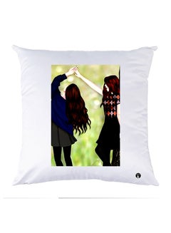 Buy Printed Pillow polyester White 30x30cm in Egypt