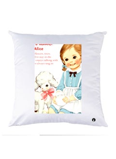 Buy Printed Pillow polyester White 30x30cm in Egypt