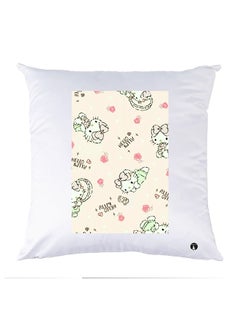 Buy Printed Pillow polyester White 30x30cm in Egypt