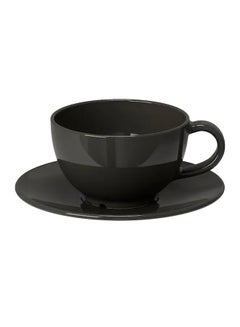 Buy Vardagen Teacup With Saucer Dark Grey in Saudi Arabia