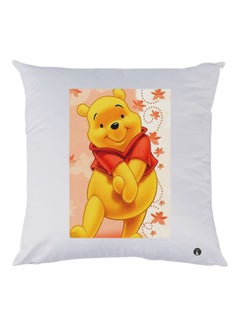 Buy Pooh Printed Throw Pillow White/Yellow/Red 30x30cm in UAE