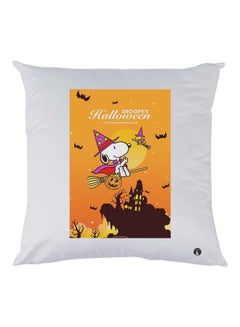 Buy Snoopy's Halloween Printed Cushion polyester White/Orange/Black 30x30cm in Egypt