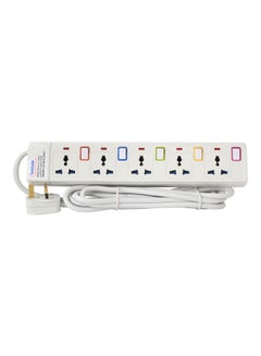 Buy Power Extension Socket White/Blue/Red in UAE