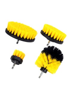 اشتري 3-Piece Tile Grout Power Scrubber Drill Brush Tub Yellow/Black Small - 2, Large - 4, Medium - 3.5inch في السعودية