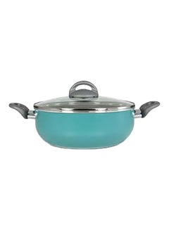 Buy Pandora Casserole With Lid Turquoise/Grey/Clear 22cm in Egypt