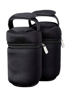 Buy 2-Piece Closer To Nature Insulated Bottle Bag Set 22.1x11.2x14.5cm in Saudi Arabia