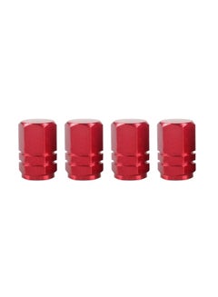 Buy 4-Piece Aluminum Alloy Tire Wheel Valve Cap in UAE