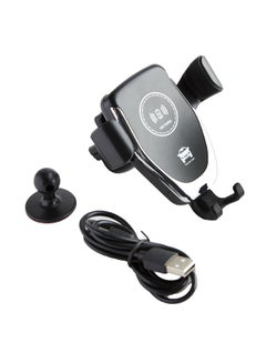 Buy Wireless Car Mount With Charger Black/Silver in UAE