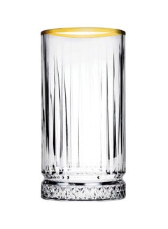 Buy 4-Piece Elysia Glass Set Clear/Gold in UAE
