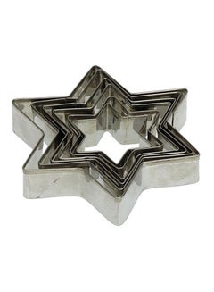 Buy Pack Of 6 Star Shaped Cookie Cutters Silver in UAE