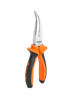 Buy Bent Nose Plier Orange/Black/Silver 6inch in UAE