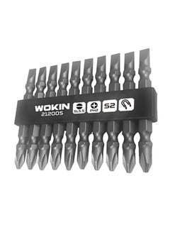 Buy 10-Piece Double End Screwdriver Bit Set Silver in UAE