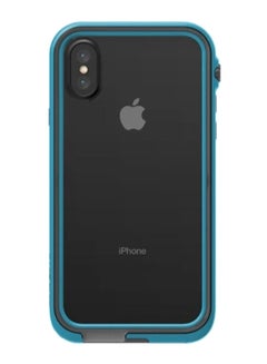 Buy Waterproof Protective Case Cover For Apple iPhone X Blue/Clear in UAE