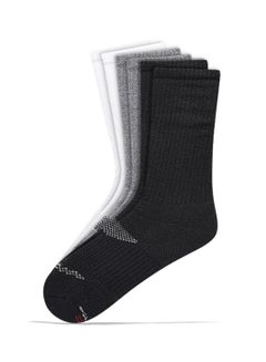 Buy 3 Pair Ankle Accent Design Socks White/Black/Grey in UAE