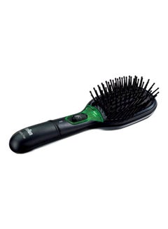 Buy Portable Satin 7 Hair Brush Black/Green 4.4 x 2.8 x 6.4inch in UAE