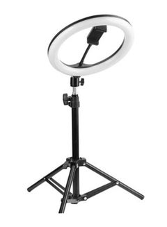 Buy 2-Piece Tripod Stand Set With Ring Light Black/White in Egypt