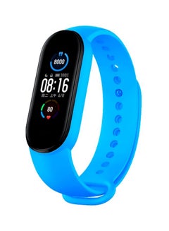 Buy Replacement Strap For Xiaomi Mi Band 5 Blue in Saudi Arabia