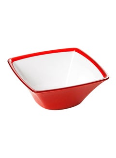 Buy Acrylic Square Bowl Red/White 20x20x8cm in Egypt