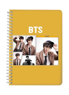 اشتري A5 BTS Themed Spiral Bound Notebook Yellow/Brown/White في السعودية