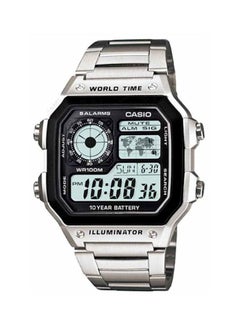 Buy Men's Youth Digital Watch AE-1200WHD-1A - 42 mm - Silver in Saudi Arabia