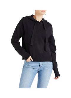 Buy Long Sleeved Knitted Pullover Black in Saudi Arabia