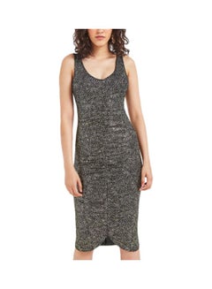 Buy All Over Print Bodycon Dress Grey in Saudi Arabia