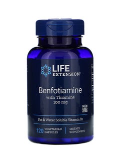 Buy Benfotiamine With Thiamine 100mg Dietary Supplement - 120 Vegetarian Capsule in Saudi Arabia