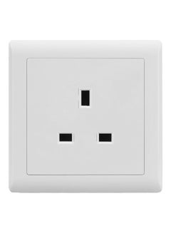 Buy V1 13A Switch Socket White Ivory 3inch in UAE