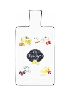 Buy Cheese Serving Board White / Black 35 x 18centimeter in UAE