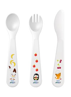 Buy Toddler Fork, Spoon And Knife Set in Saudi Arabia