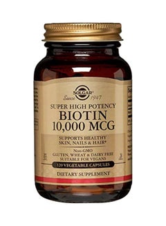 Buy Biotin Dietary Supplement 10000mcg - 120 Vegetable Capsules in Saudi Arabia